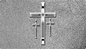 DNSEMP C 517 SL SH SL Empire Corner Silver 3 Crosses Shim Silver